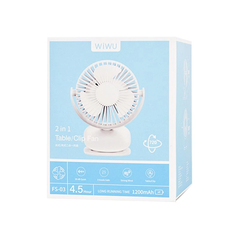 WiWU FS03 2 in 1 Table Clip Fan thumbnail 2